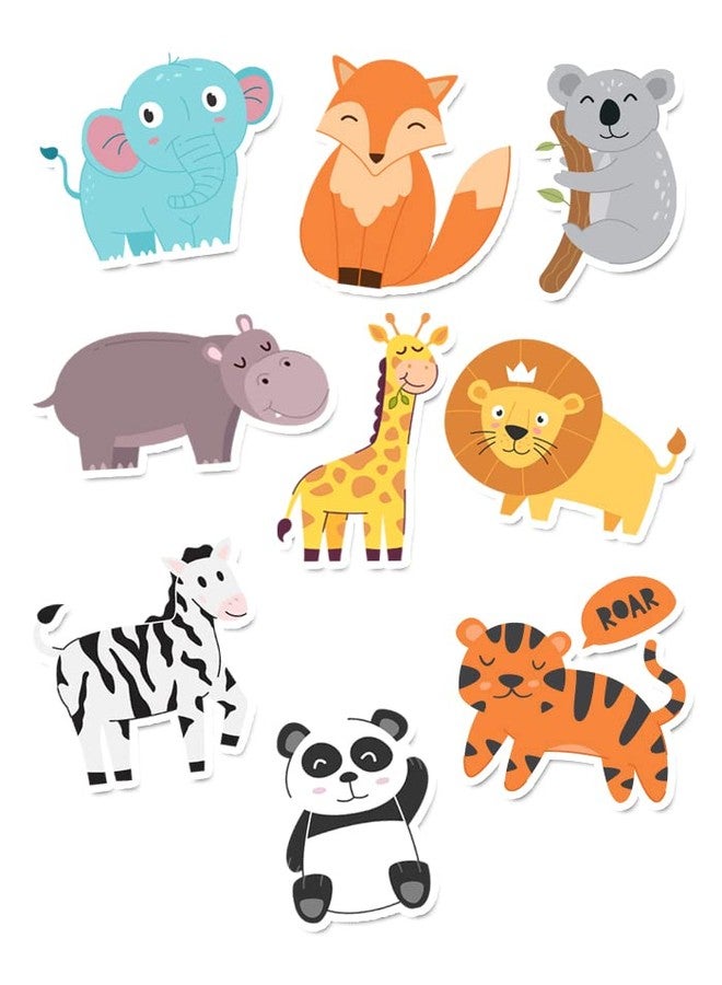 Klassik Pack of 20 Animal theme Birthday Cup Cake Toppers | Jungle Theme Table Decoration Cake Toppers - Image 2